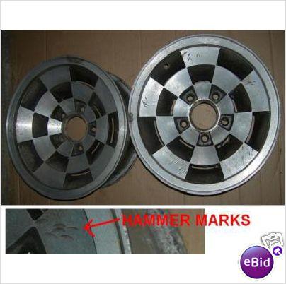WHEEL RIM, 14X6.5, CHECKERED, USED