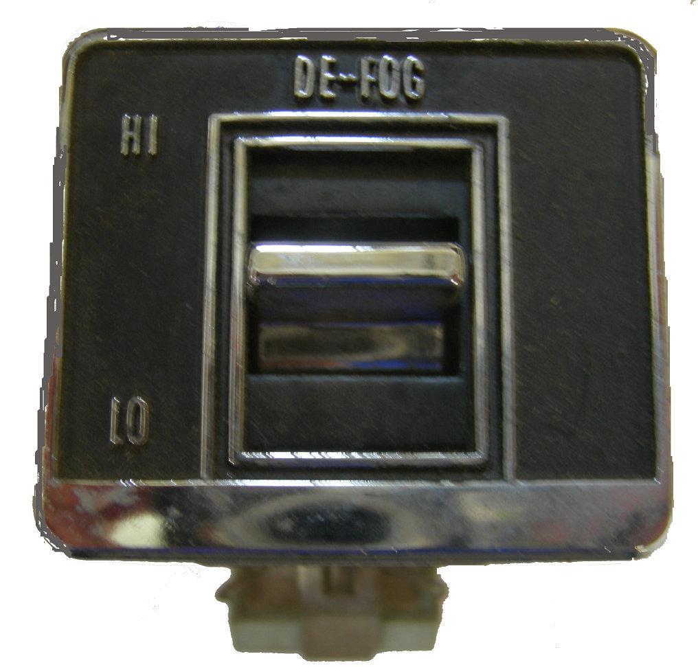 REAR DEFOGGER SWITCH ASSEMBLY, w/BEZEL, USED, 69 CHEVY