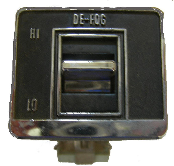 REAR DEFOGGER SWITCH ASSEMBLY, w/BEZEL, USED, 69 CHEVY Chicago Muscle