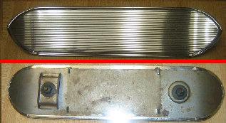 RADIO DELETE PLATE, RIBBED, USED, 62-65 NOVA CHEVY II