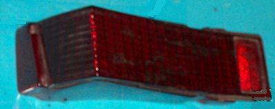 TAIL LIGHT LENS, LH, 68 MA CH, SS, ALL RED, USED