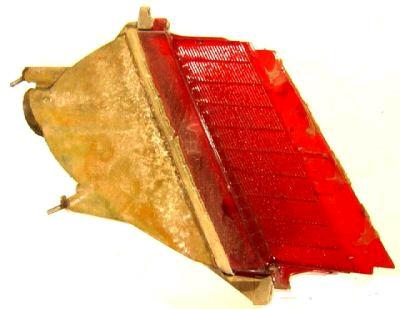 TAIL LIGHT LENS, 68-9 ELDO, USED, FITS LH RH, RED