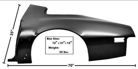 QUARTER PANEL, LH, FULL, OEM TYPE, STEEL