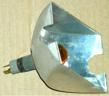 PARK LIGHT REFLECTOR & SOCKET, USED, 69-72 GRAND PRIX