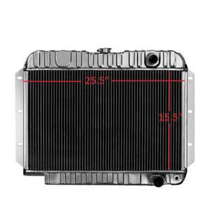 RADIATOR, 409 3 ROW AUTO, 15.5" x 25.5", NEW, 61-63 IMPALA