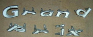 QUARTER PANEL LETTERS, USED, "GRAND PRIX" 68
