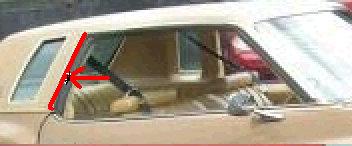 DRIP MOLDING, RIGHT, VERTICAL, USED, 73-77 MONTE CARLO