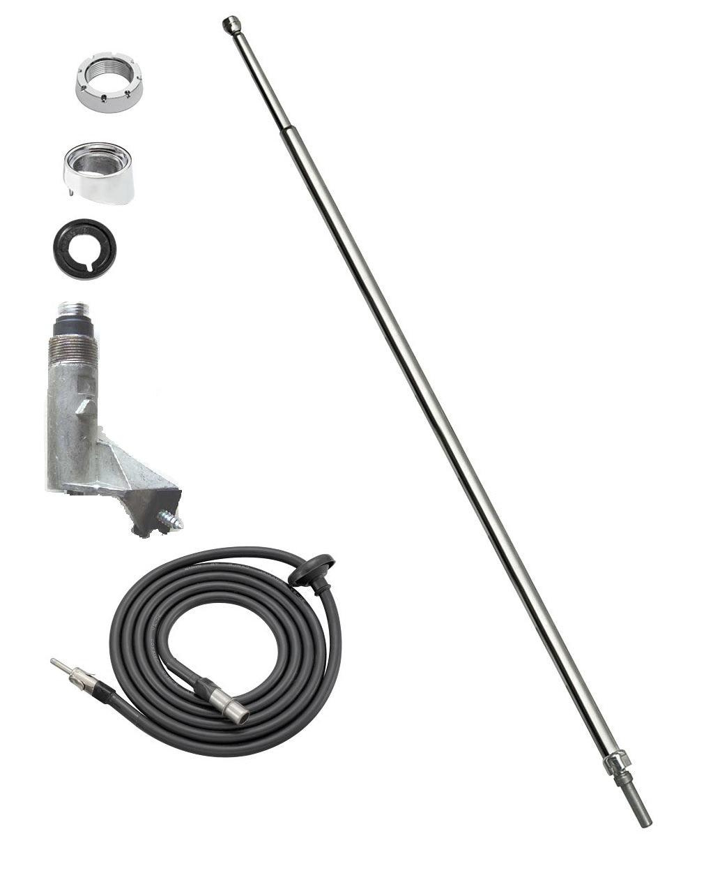ANTENNA ASSEMBLY, FRONT, TELESCOPIC, NEW, 68-69 GTO