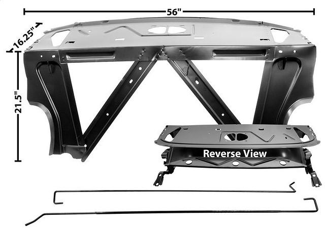 TRUNK  DIVIDER & PACKAGE SHELF, STEEL 66 67 NOVA