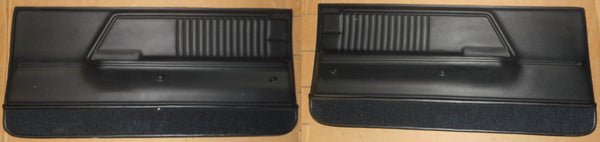 DOOR PANELS, DELUXE, BLACK, NEW, PR, 67 FIREBIRD CAMARO