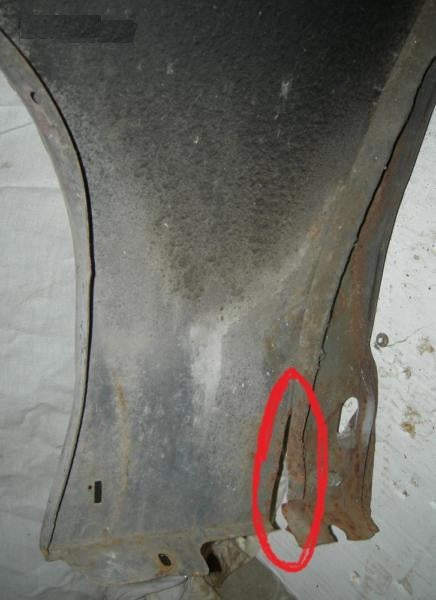FRONT FENDER, RIGHT USED STEEL, 67 GTO LEMANS