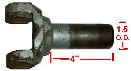 DRIVE SHAFT FRONT YOKE, USED TH350 OR MANUAL,