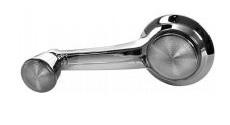 WINDOW HANDLE, w/CHROME KNOB, NEW EACH 65-66