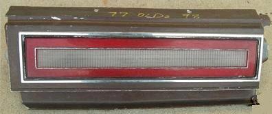 BACKUP LIGHT ASSEMBLY, RH, 77 OLDS 98, USED