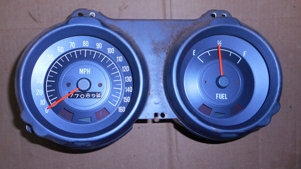 DASH GAUGE CLUSTER, 160 MPH, IDIOT LIGHTS, USED 68 FIREBIRD