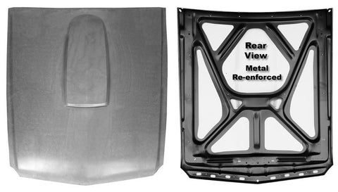 HOOD PANEL, SHELBY, FIBERGLASS & STEEL, NEW, 65-66 MUSTANG