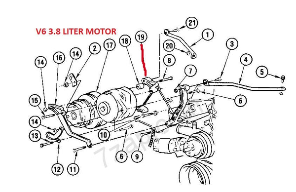 ALTERNATOR & AC BRACKET, 231 3.8 4.1 BUICK 82-87