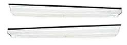QUARTER OR ROCKER EXTENSION MOLDINGS, RIBBED PAIR, NEW