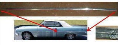 QUARTER PANEL CENTER MOLDING, RH, 65 CH, HT  CONV, USED