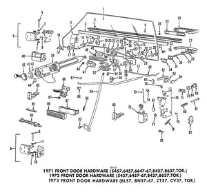 1971-6 B-BODY DOOR PARTS , DRAWING