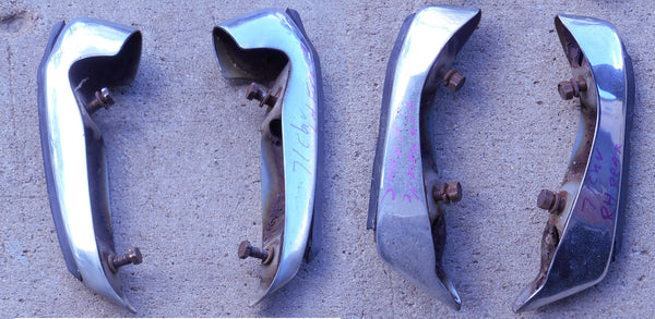 FRONT & REAR BUMPER GUARDS ,USED 71 72 CHEVELLE