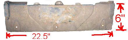 RADIATOR HOLDDOWN PANEL, USED 65 66 SKYLARK GS