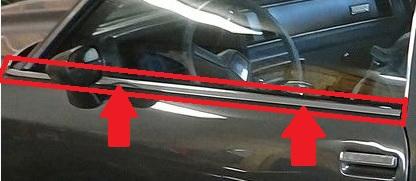 DOOR TOP MOLDING ,LEFT, NEXT TO GLASS, USED, 81-88 MONTE CARLO