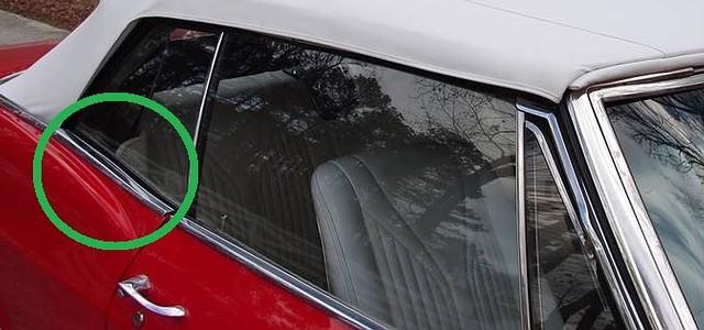 QUARTER REVEAL MOLDING, RIGHT, CONVERTIBLE, USED, 65 IMPALA