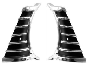 HEADLIGHT BEZEL EXTENSION MOLDING ,PAIR NEW 66 CHEVELLE