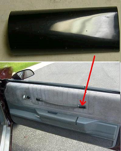DOOR PULL STRAP CAP, 86-88 MC, CURVED COVER,  EACH, NEW