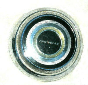 HORN CAP, CHEVELLE 66, ROUND, CHROME, STD WHEEL, USED