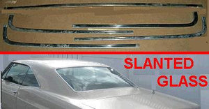 REAR WINDOW MOLDING SET, FB 65-6 B-BODY, 2 DOORS, HARDTOPS, 5 PCS, REPRO