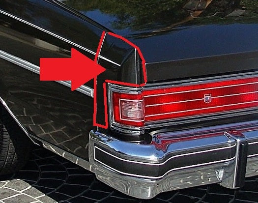 QUARTER EXTENSION FILLER, LEFT, FIBERGLASS, 78-79 ELECTRA