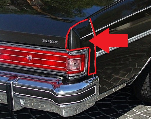 QUARTER EXTENSION FILLER, RIGHT, FIBERGLASS, 78-79 ELECTRA