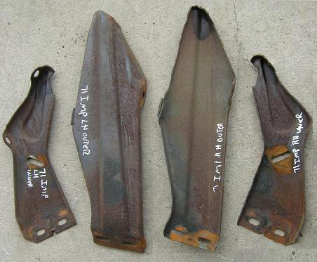 FRONT BUMPER BRACKET SET ,USED 71 IMPALA CAPRICE
