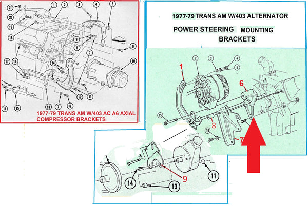 ALTERNATOR REAR PLATE, w/403 NEW 77-79 TRANS AM