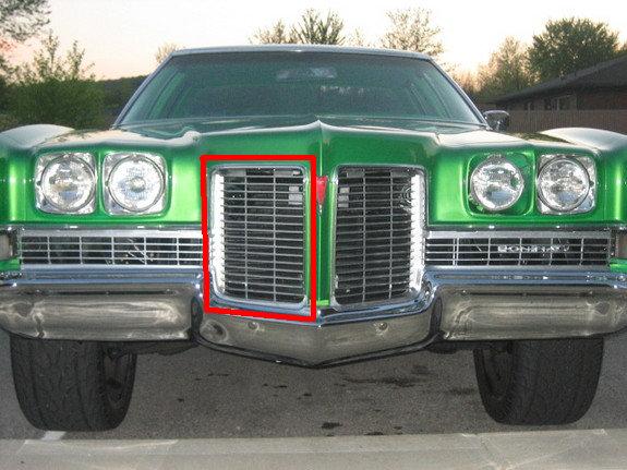 FRONT GRILL, RH, 71 CATALINA, USED