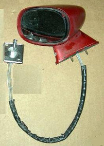 DOOR MIRROR, LH, PAINTED, 71-9 NV 74 GTO X-BODY, REMOTE BULLIT, USED