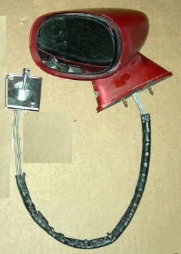 DOOR MIRROR, LH, PAINTED, 71-9 NV 74 GTO X-BODY, REMOTE BULLIT, USED