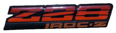 DASH EMBLEM (Z28 IROC-Z ) RED. USED. 85-89 CAMARO