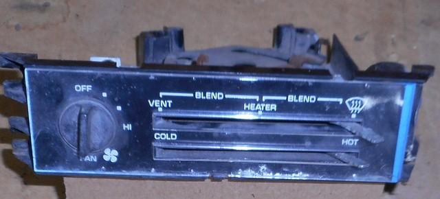 HEATER CONTROL PANEL, FOR NON AC CARS, USED