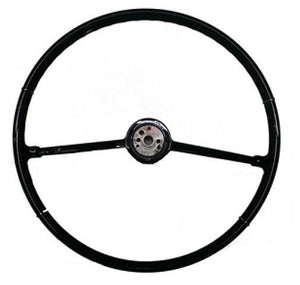 STEERING WHEEL, STANDARD, BLACK, PLASTIC, BARE WHEEL, REPRO