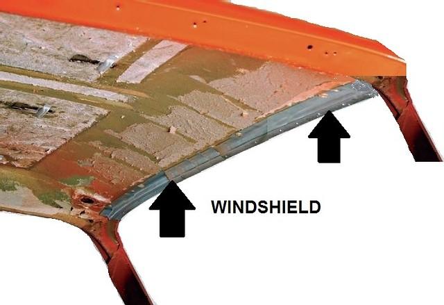 HEADLINER RETAINER ,FRONT UPPER USED 64 65 A-BODY