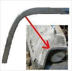 FENDER EYEBROW MOLDING, LH, USED