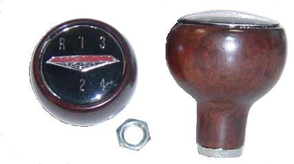 SHIFTER KNOB, WALNUT, 4 SPEED, 66-8 PONT, 66-8 GTO, 3/8", REPRO