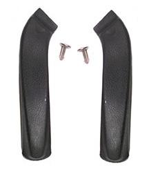 SEAT HINGE COVERS, PAIR ,BLACK ONLY, REPRO