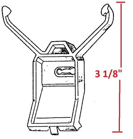 DOOR MOLDING CLIP, 3 1/8 TALL, PLASTIC, NEW, EACH, 3085101 20105895