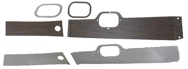CONSOLE WOODGRAIN VINYL KIT, 4 SPEED, 6pcs, NEW, 67 GTO