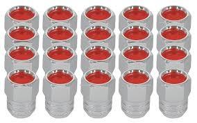 RALLY II LUG NUT SET (RED 20 PCS.) 70-UP  PONT