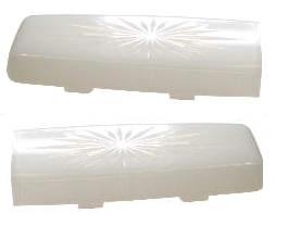 SIDE OF ROOF DOME LIGHT LENS, PAIR, NEW